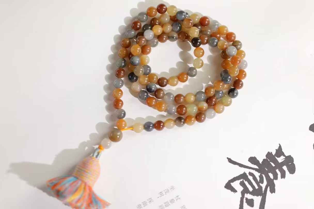 和田玉珠串 (6mm直徑),天然和田玉軟玉