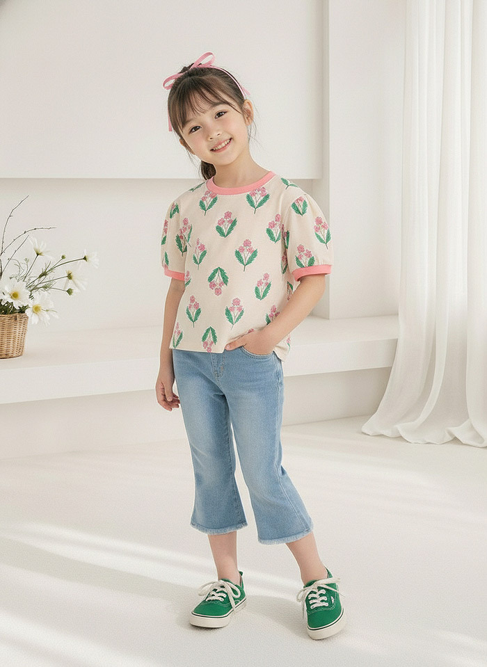 正韓夏Orangemom 兩色花束娃娃袖上衣