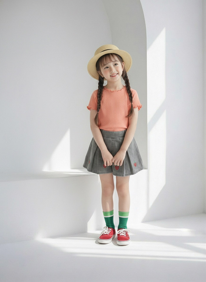 正韓夏Orangemom 七色捲邊木耳上衣