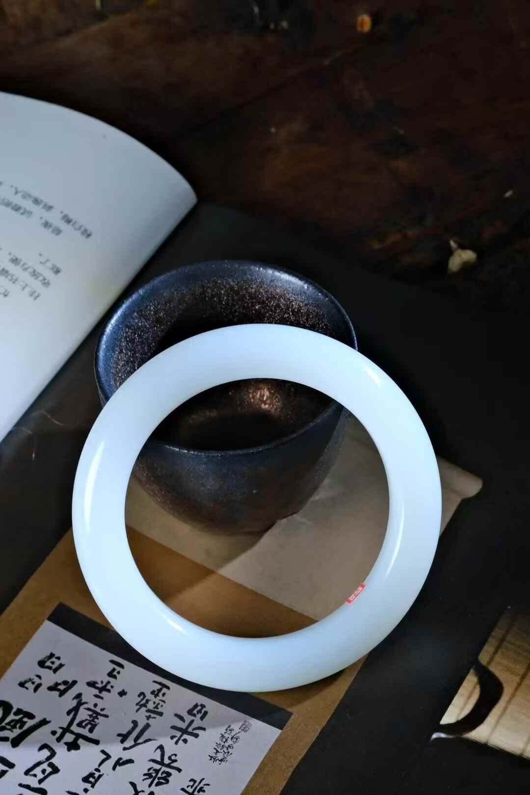 37728 58.9mm和田玉羊脂白手鐲 (58-60)