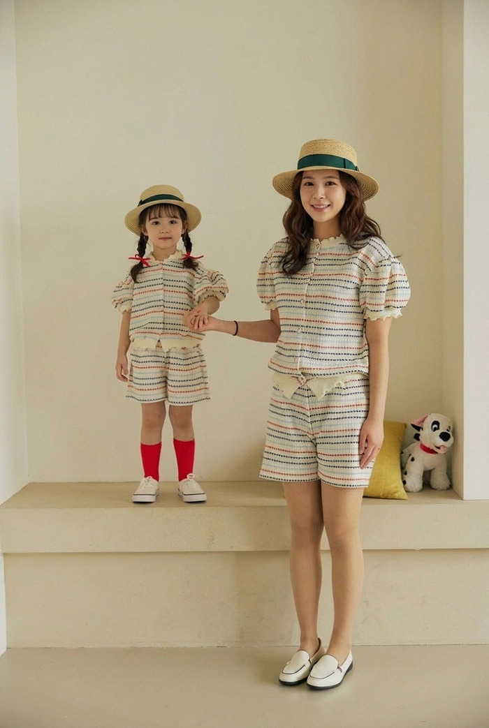 正韓夏Orangemom  親子裝_日系條紋罩衫