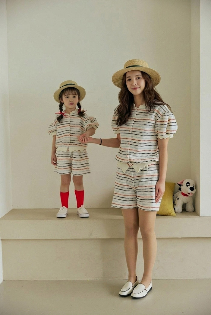 正韓夏Orangemom  親子裝_日系條紋罩衫