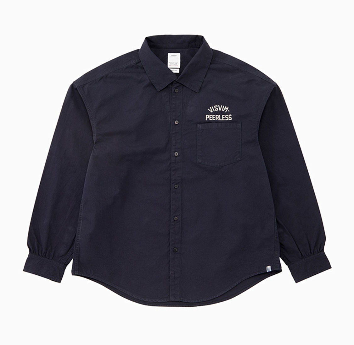 LAST PCS: VISVIM PALMER SHIRT L/S PEERLESS - NAVY SIZE 4 PRE ORDER ITEM (預訂中)