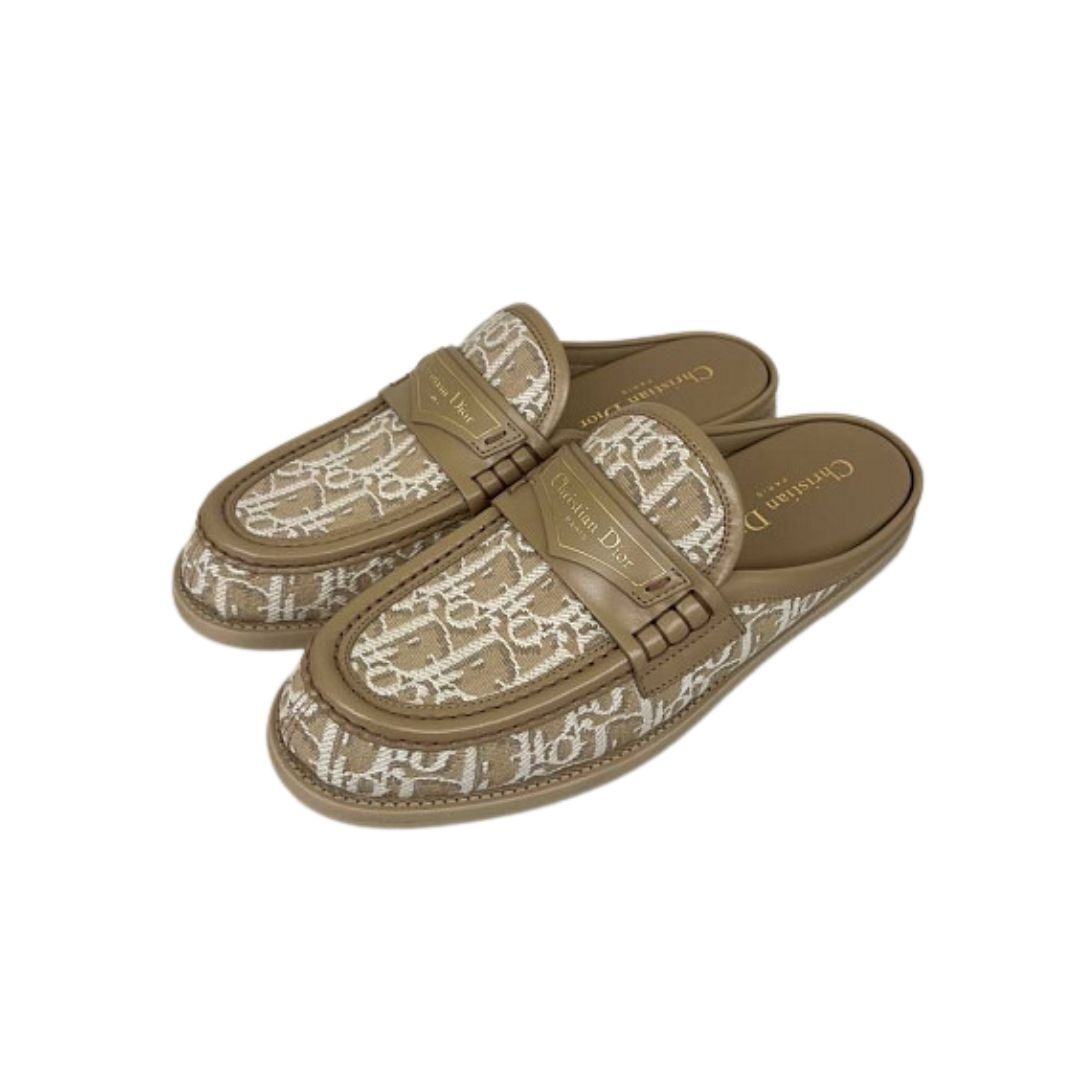 1DA0313-098 [DIOR] Logo Jacquard Slip-On Sandals in White #KDB972OLF15T375 (BR)