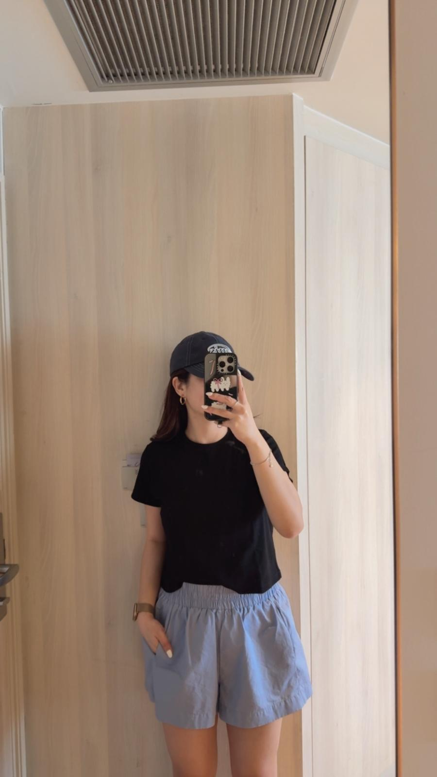 圓領Crop Tee(黑色)