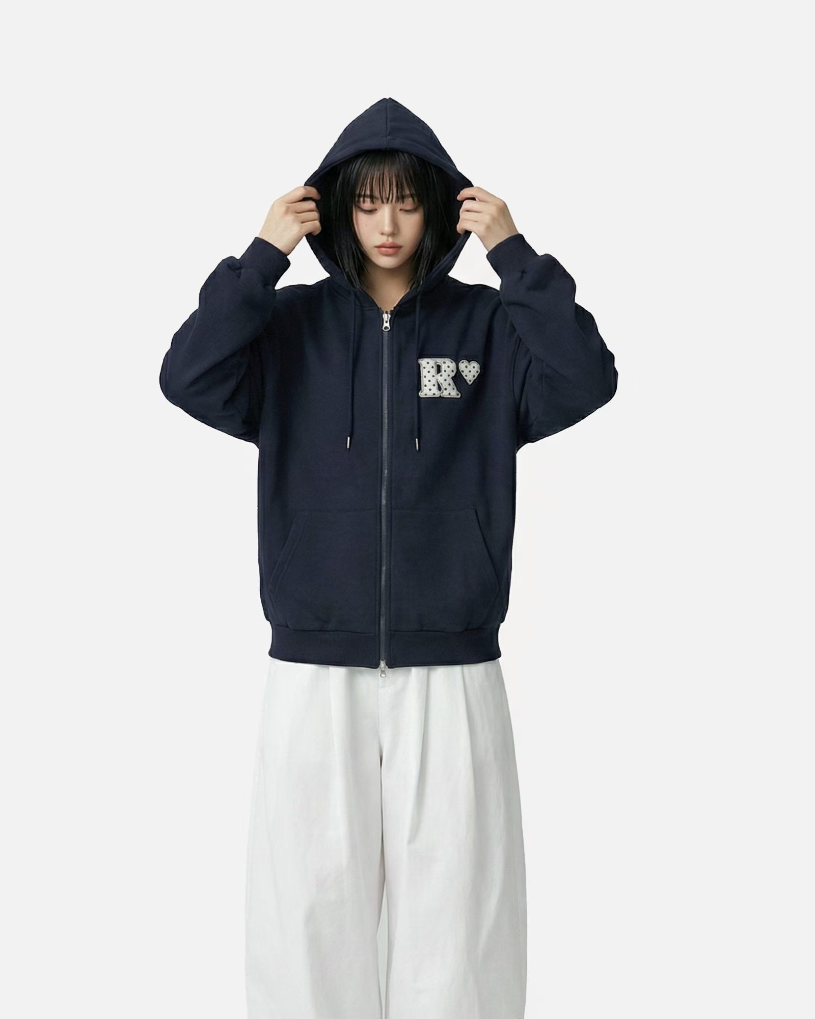 KOREA DOT DOT R HOODED ZIP UP 三色入