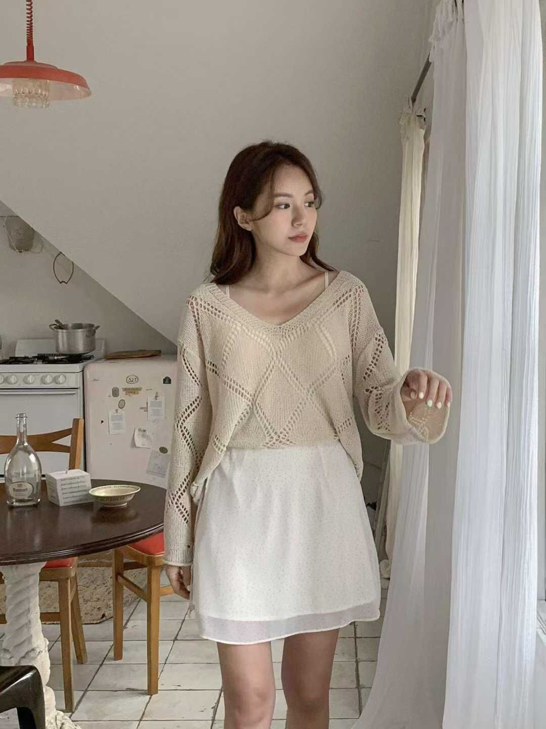 #10_兩件式的迷你裙 (黑色/白色)