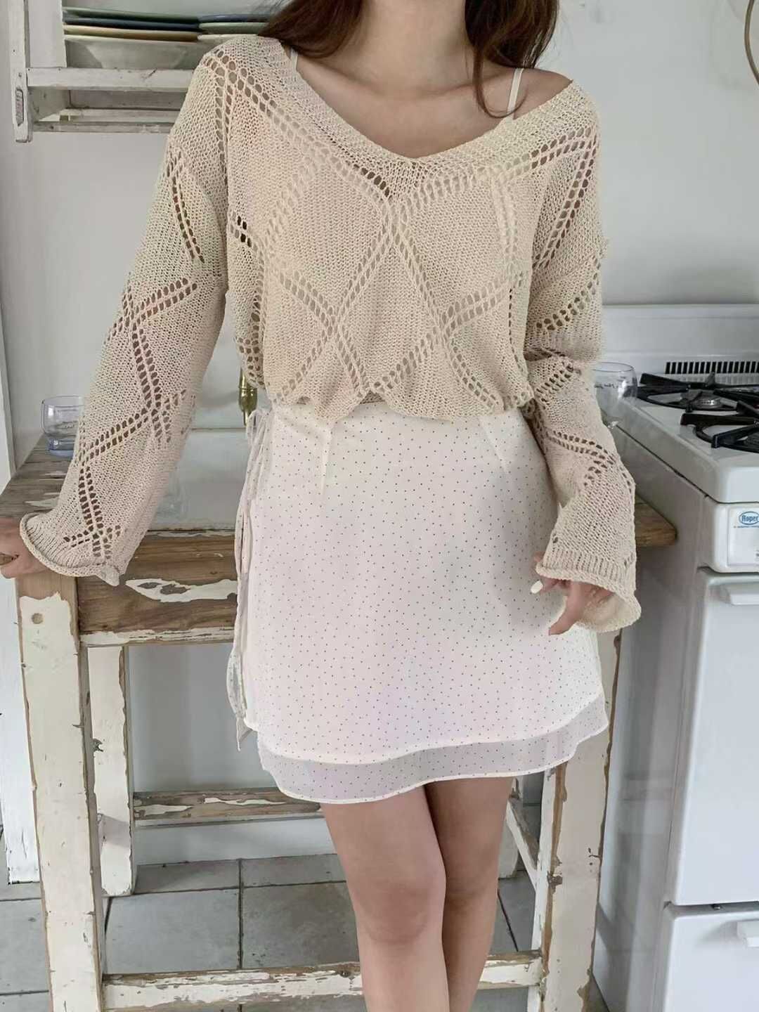 #10_兩件式的迷你裙 (黑色/白色)