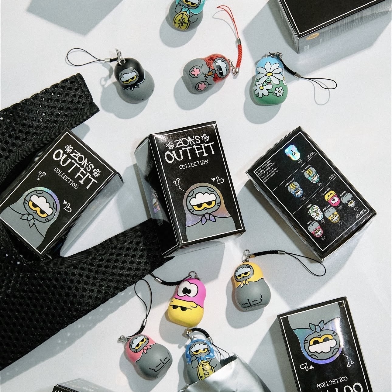 ZO&FRIENDS 迷你俄羅斯娃娃 盲盒小吊飾 單盒 ZOA G-DRAGON 權志龍 灰貓咪