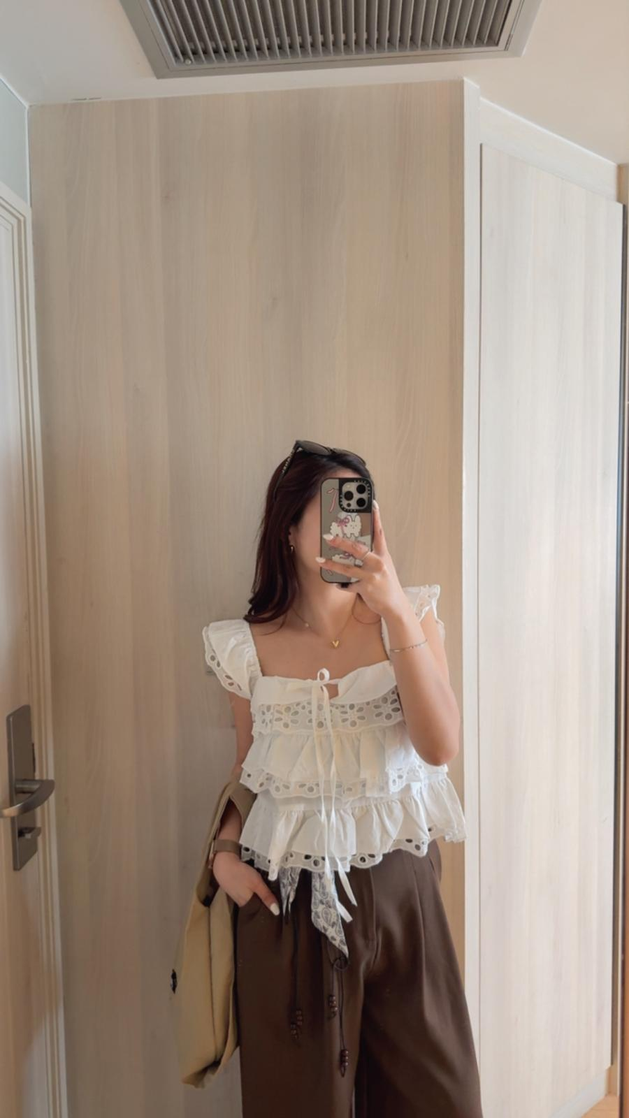 平口通花蛋糕上衣