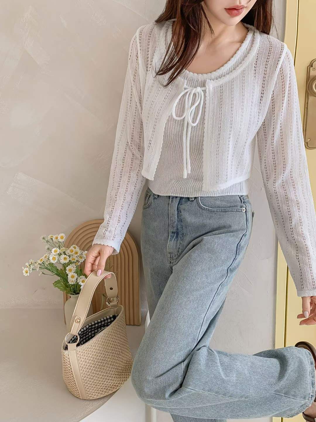 #11_兩件式設計上衣 (白色/黑色/綠色)