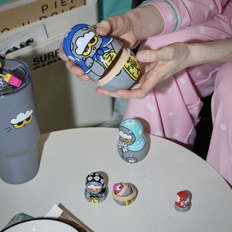 ZO&FRIENDS 俄羅斯娃娃 公仔 擺件 ZOA G-DRAGON 權志龍 灰貓咪