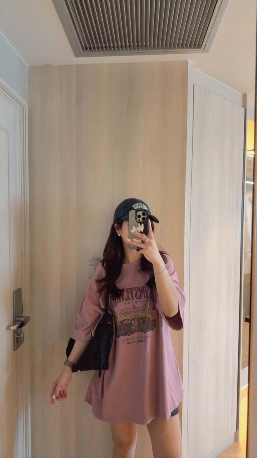 Pennsylvania水洗Tee(豆沙粉)