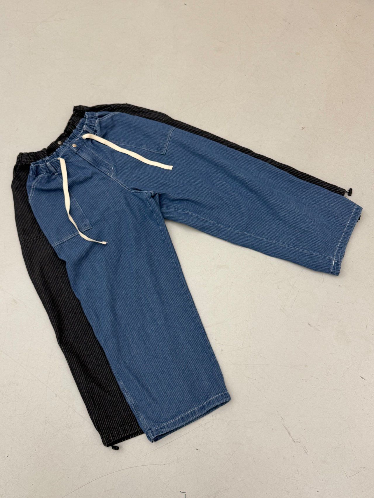 直紋可束腳鬆身牛仔褲 FARMERS-127P