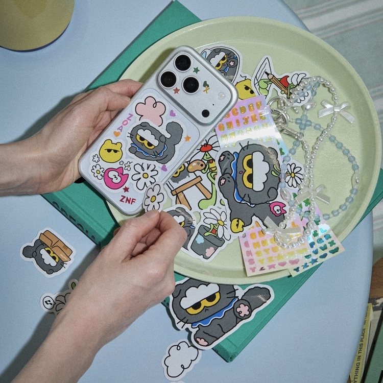 ZO&FRIENDS 貓貼紙包 10張入 ZOA G-DRAGON 權志龍 灰貓咪