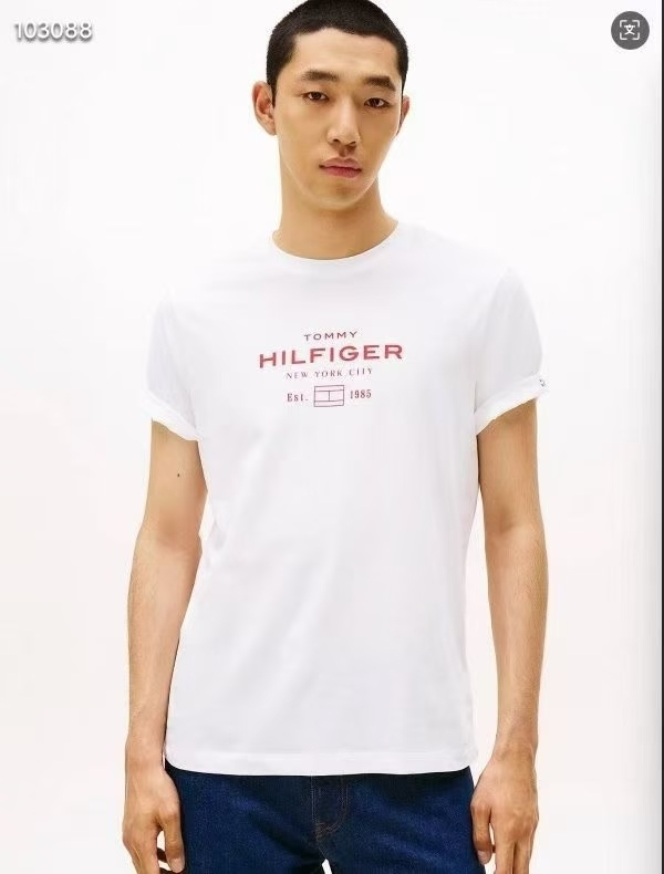 TOMMY 字母 併 方旗logo男款 Tee