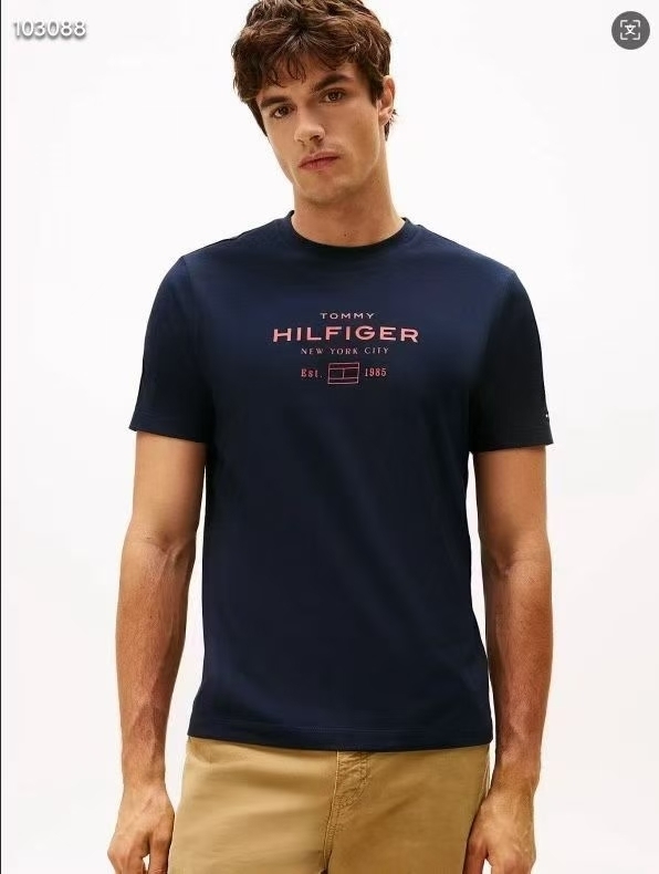 TOMMY 字母 併 方旗logo男款 Tee