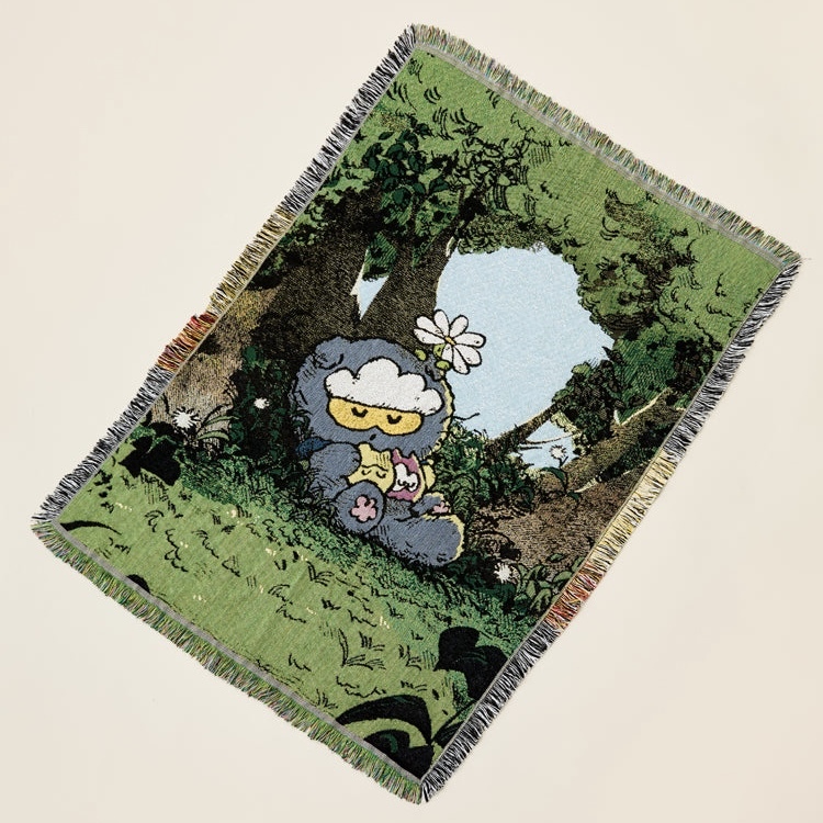 ZO&FRIENDS 編織毯 毯子 裝飾 ZOA G-DRAGON 權志龍 灰貓咪