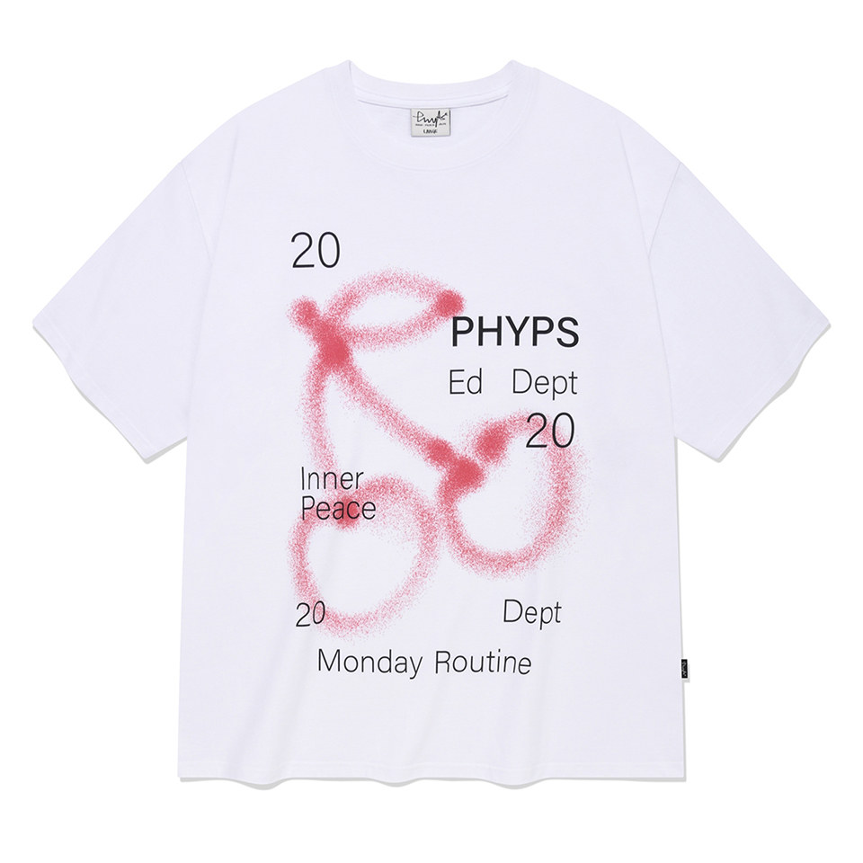【預購】K031460 PHYPS  [女裝 ]噴漆大櫻桃短袖 T-Shirt