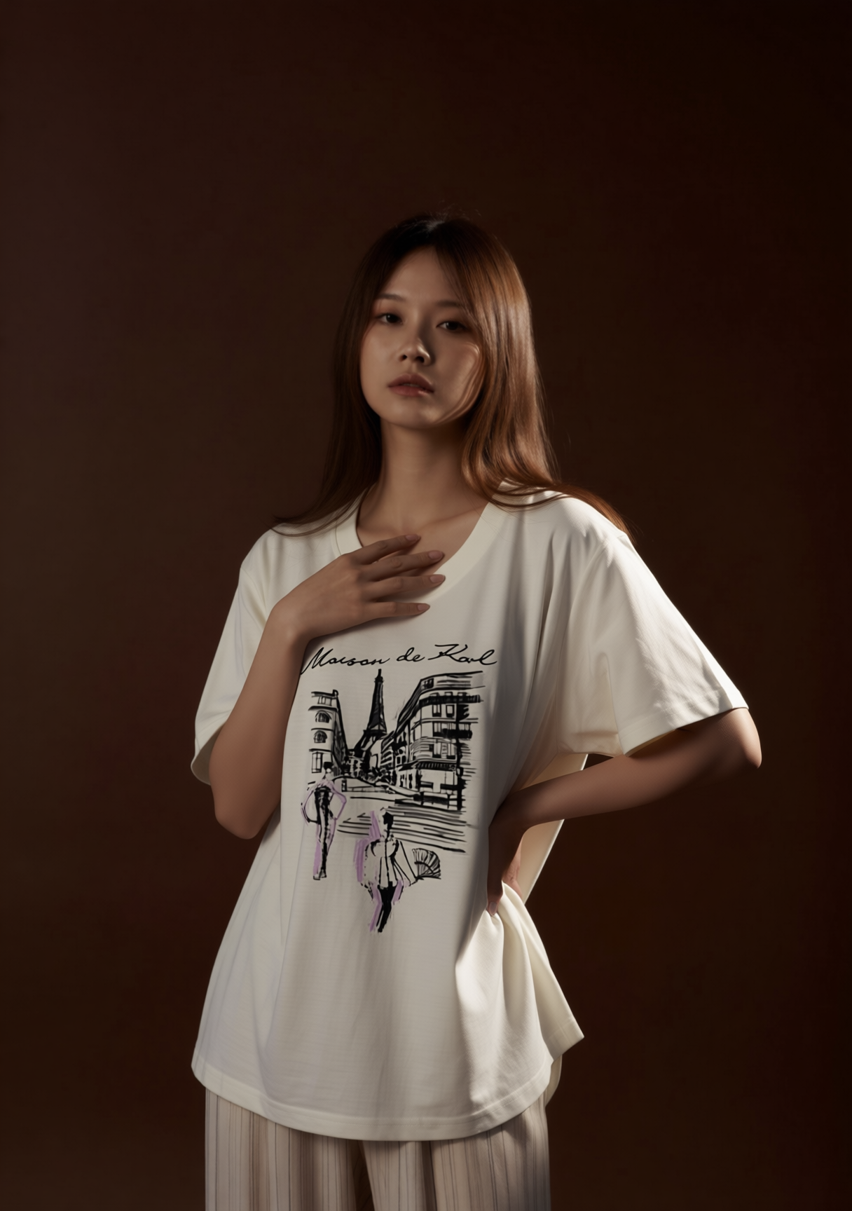 KARL 老佛爺 鐵塔 女款 Tee