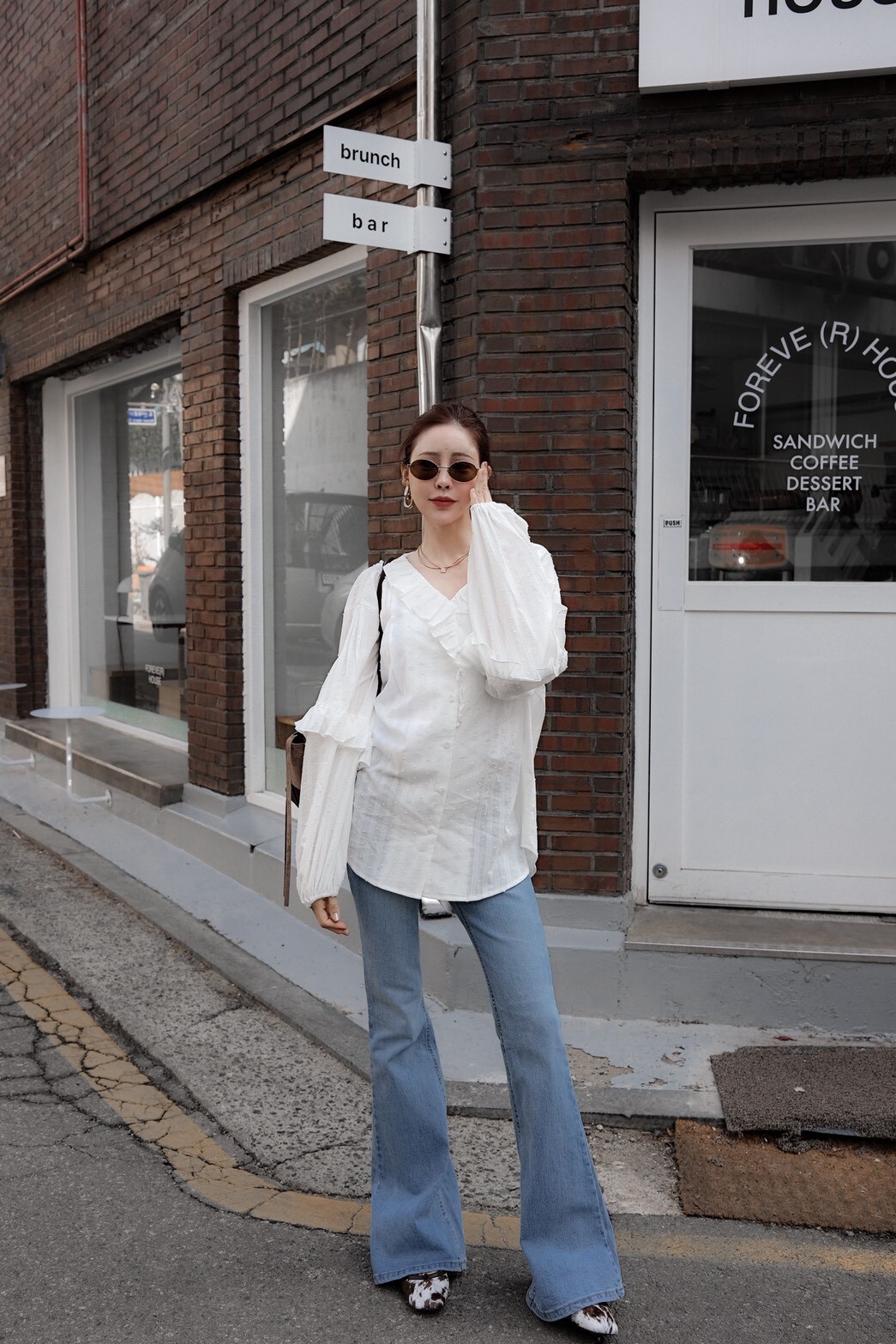 #AF17長腿喇叭牛仔褲