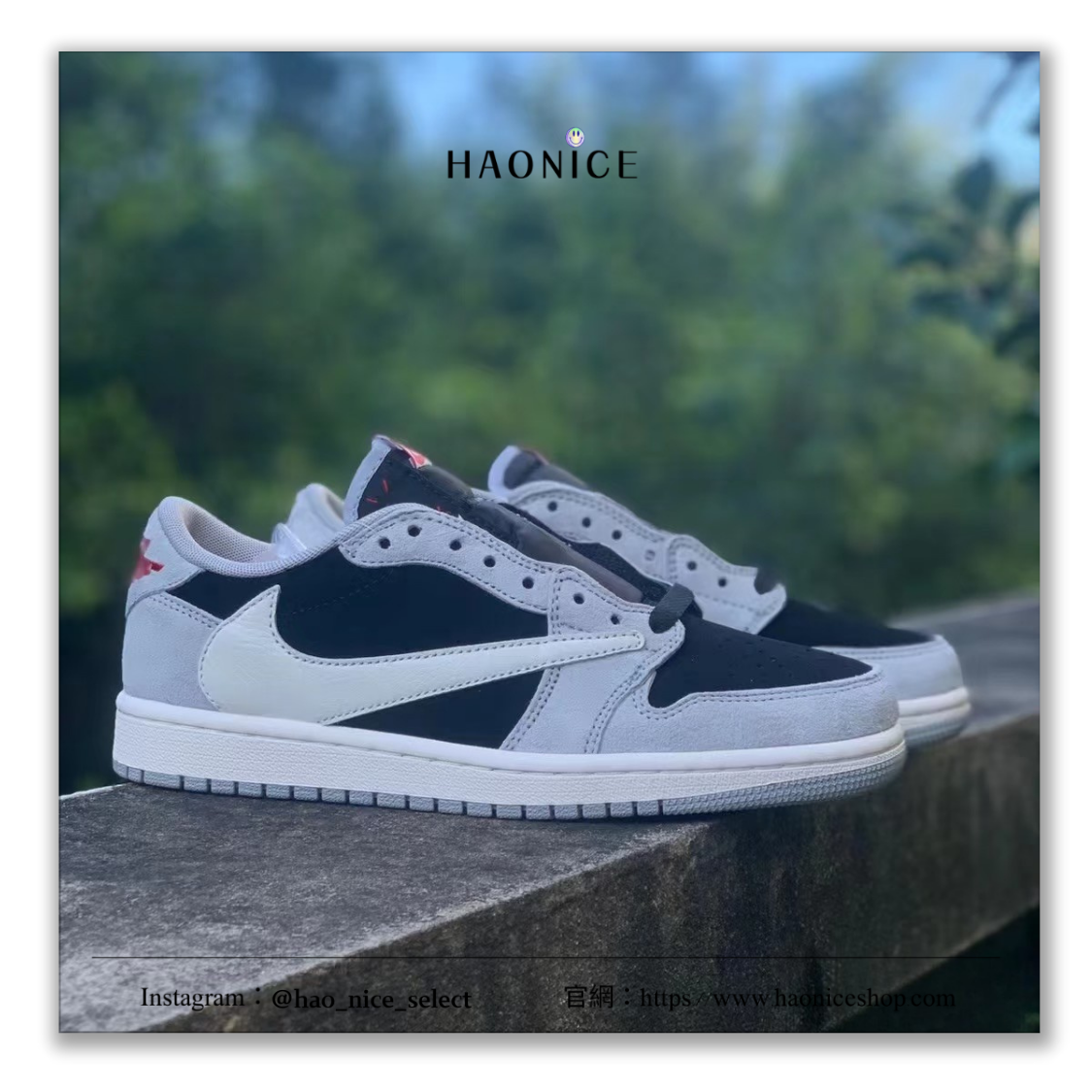 【HAO NICE】手工繪畫 🎨！ 變色龍🔥Air Jordan 1 x Travis Scott x Fragment 藤原浩 閃電 黑灰倒勾 板鞋 籃球鞋