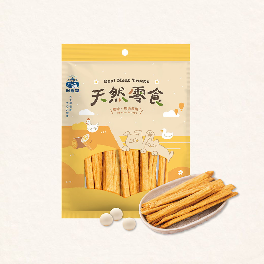 飼糧倉|爆毛鱉蛋雞肉條100g