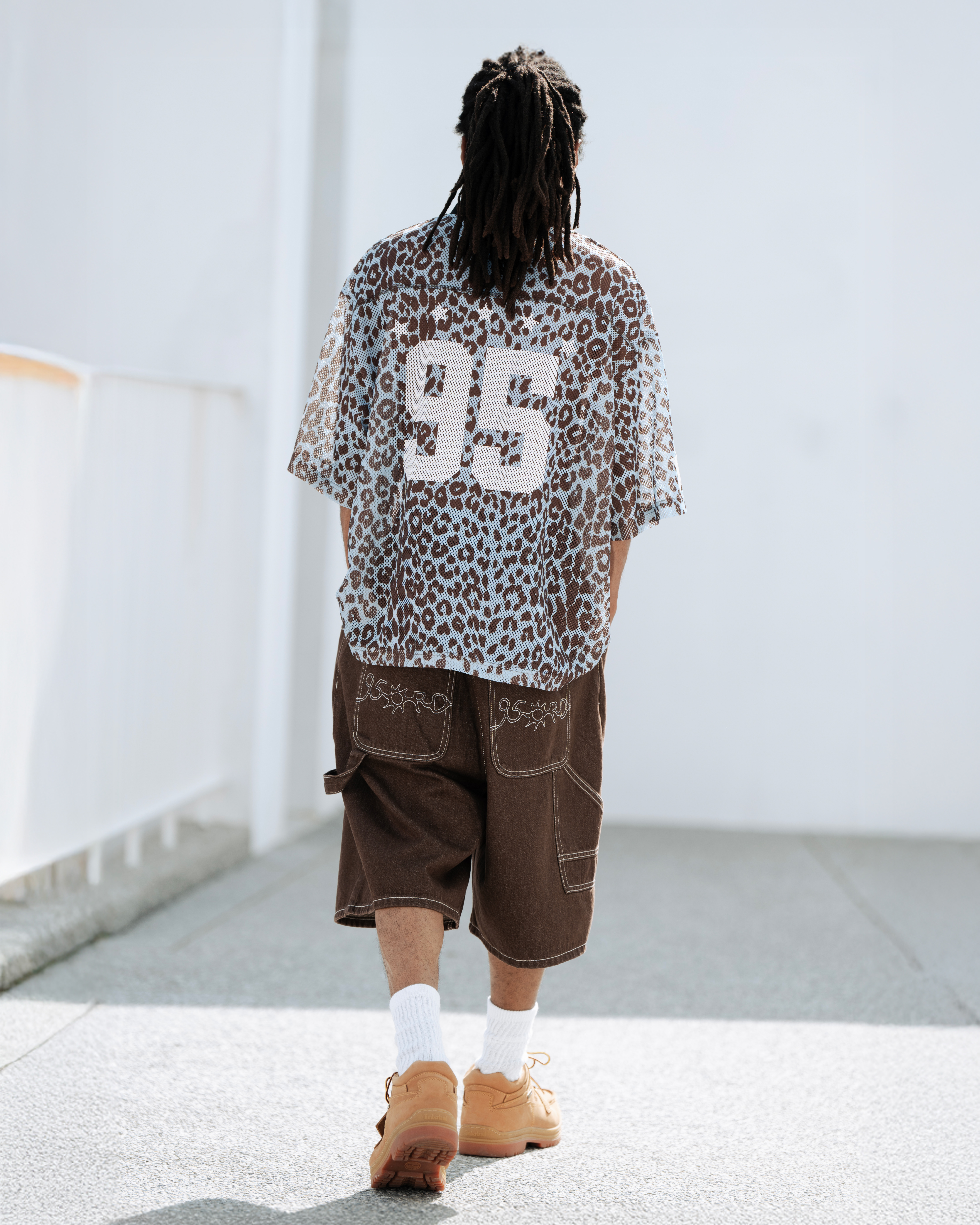 Ordinary 六分Logo水洗牛仔短褲