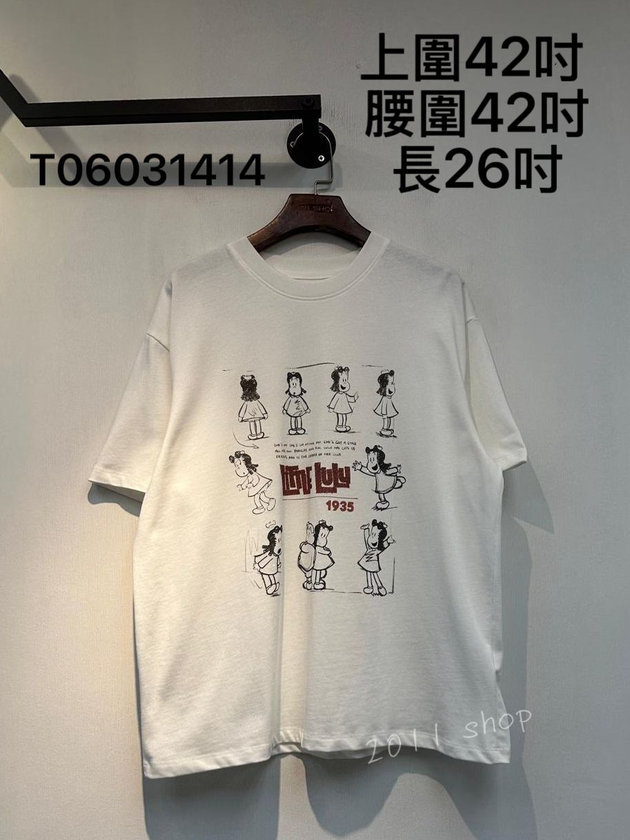 出口日本可愛小露露Tee 上圍42吋 腰圍42吋 長26吋 T06031414