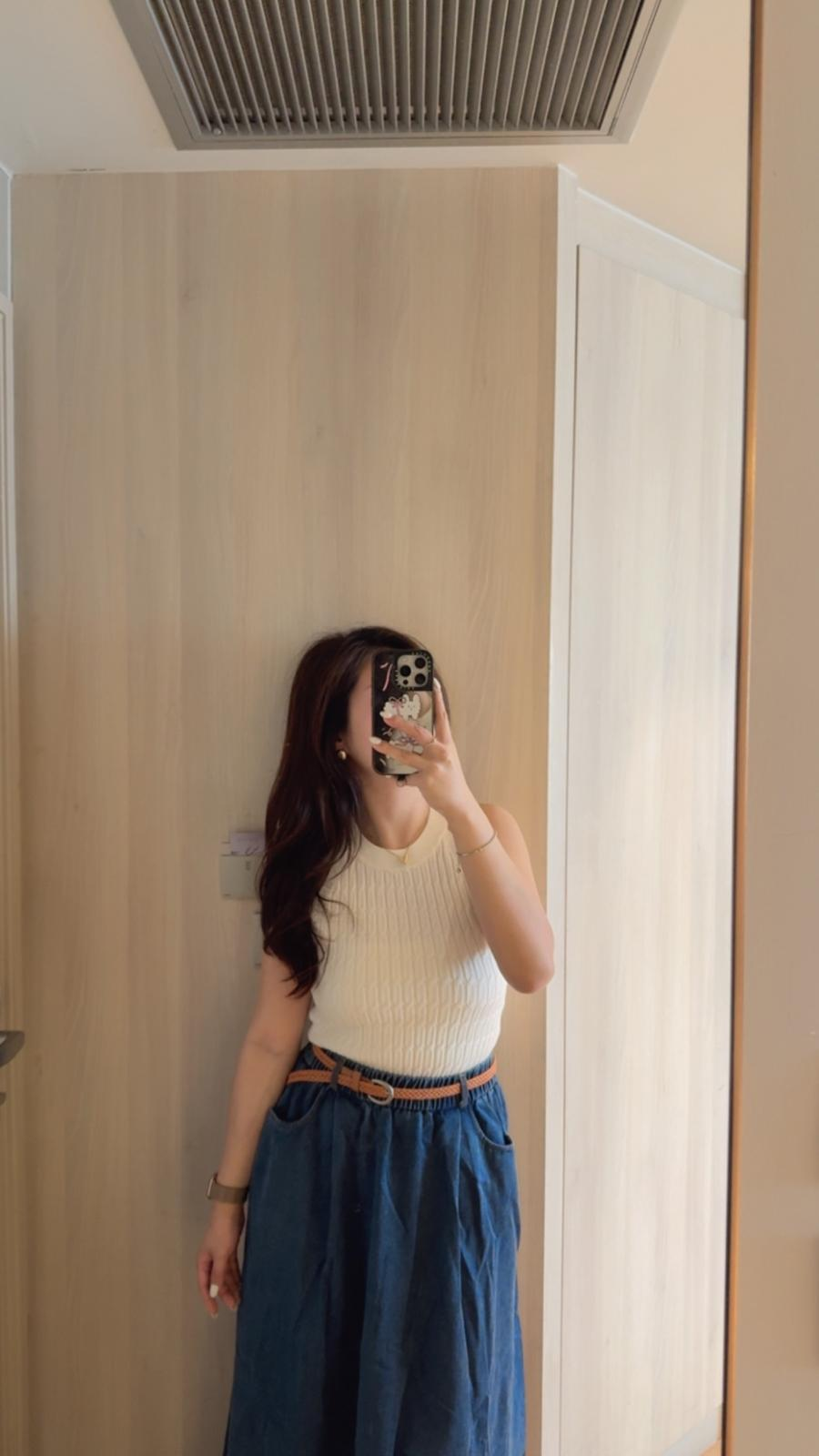 入膊麻花背心(白色)