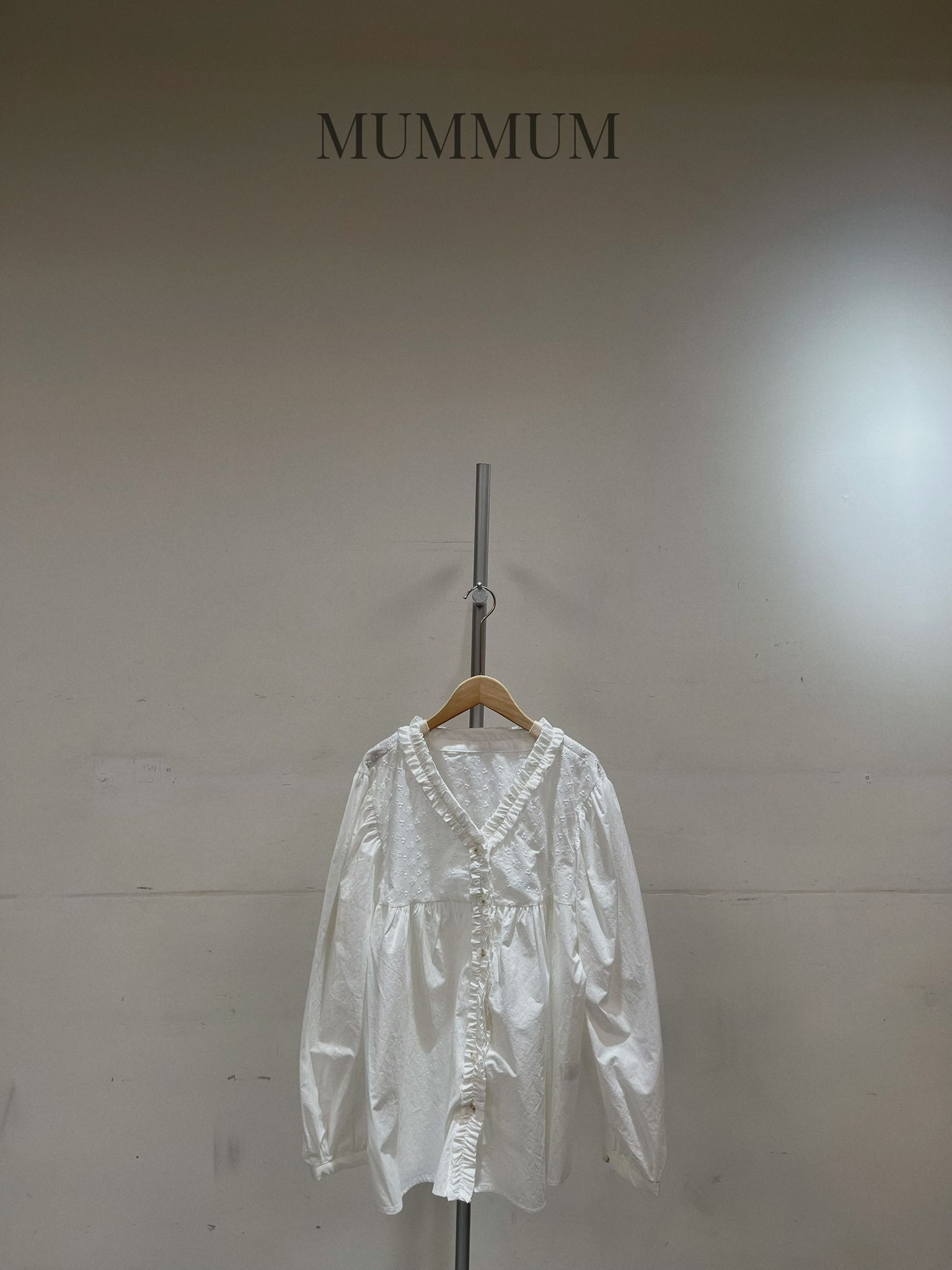 0213174a/木耳邊花紋長袖恤衫 42/50/28