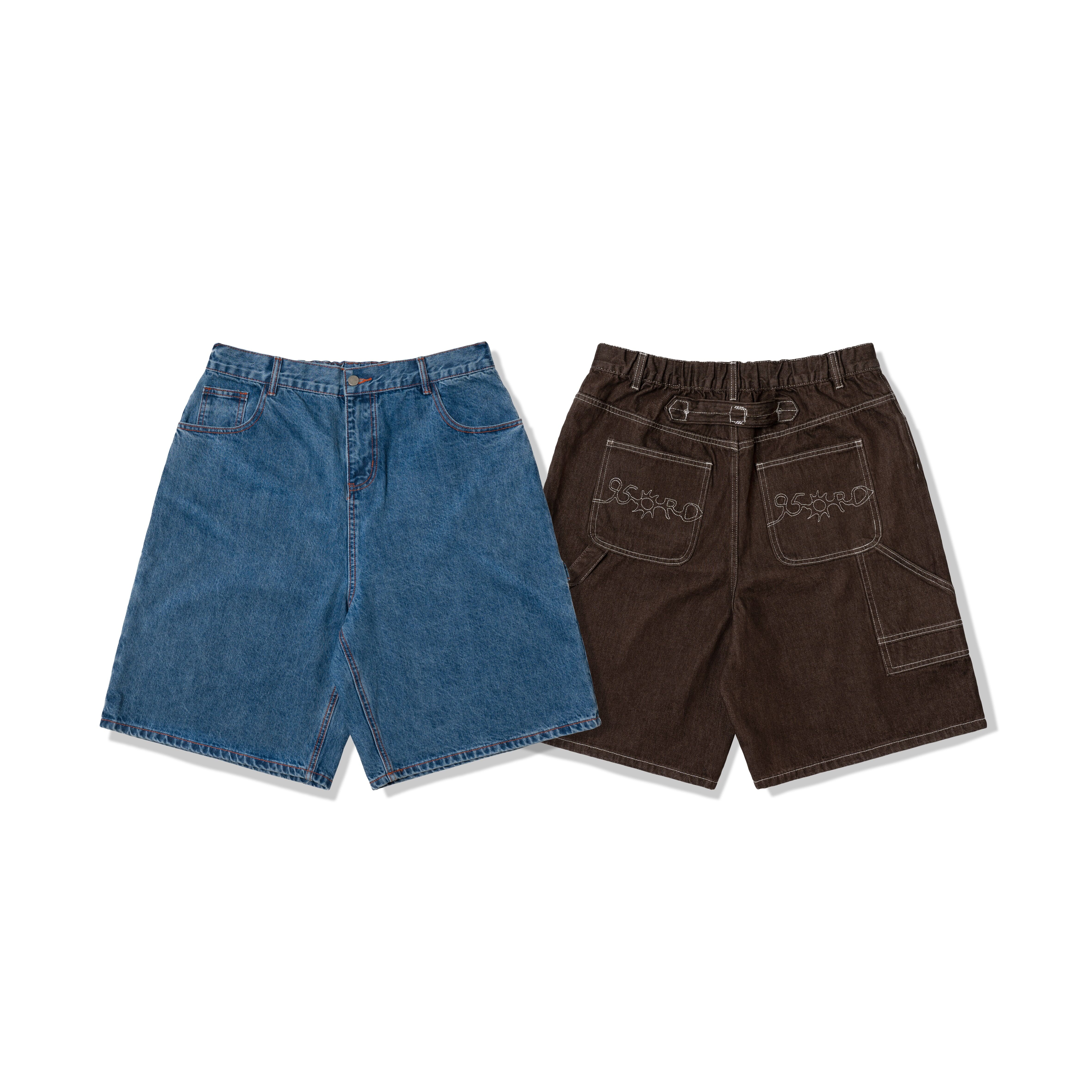 【車庫服飾】ORDINARY LOGO FADE DENIM SHORTS