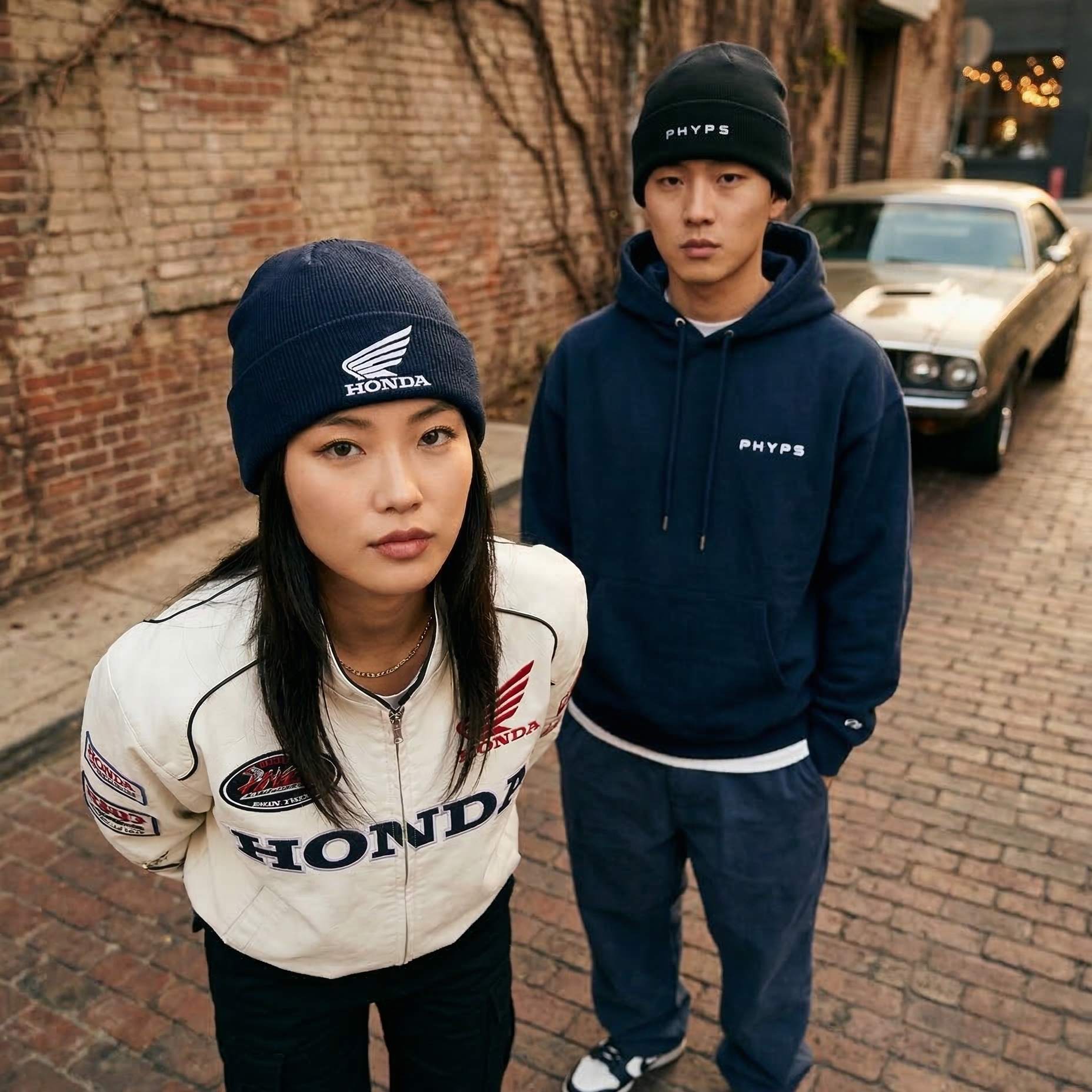 【預購】K031368  Honda 原創翅膀標誌反摺毛帽