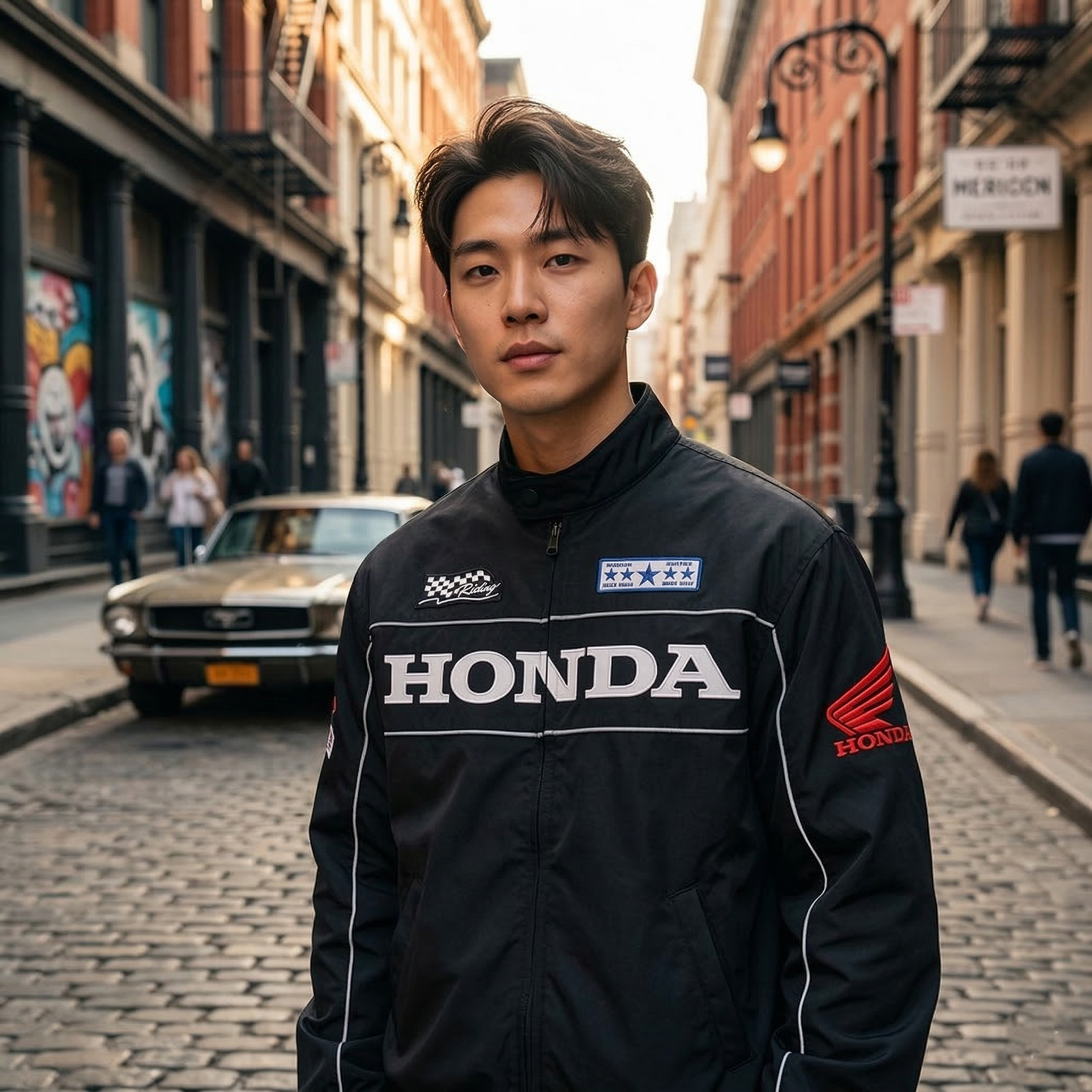 【預購】K031364  Honda 滾邊賽車飛行員夾克