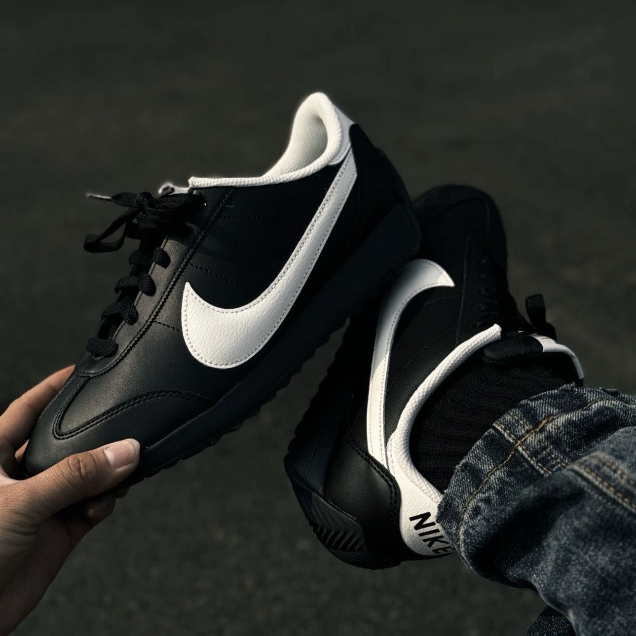 NIKE PACIFIC LEATHER 黑白 復古 休閒鞋 女鞋 HV6430-003