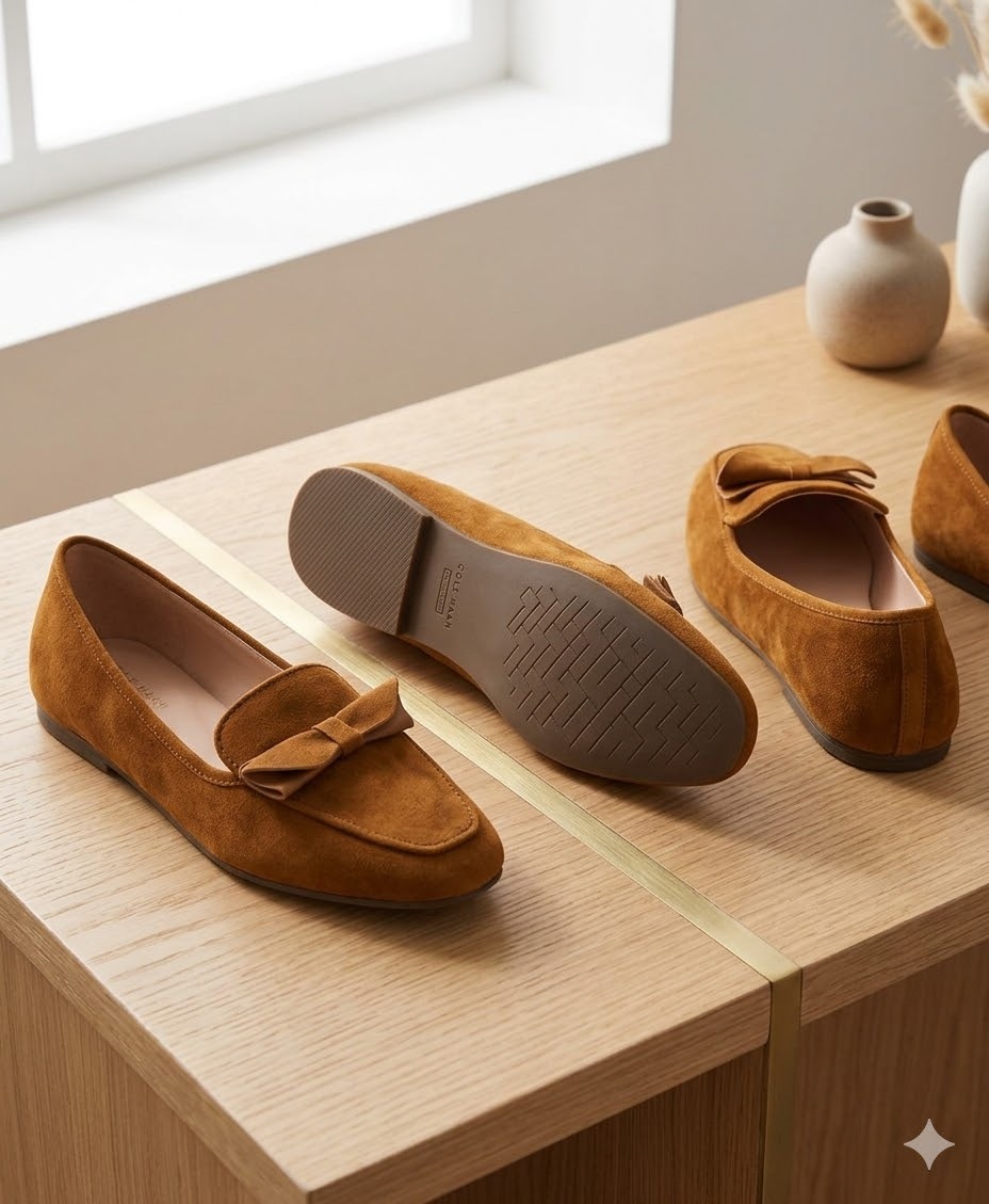 【預購】K031406 Cole Haan Payson Soft 蝴蝶結絨面革女裝樂福鞋