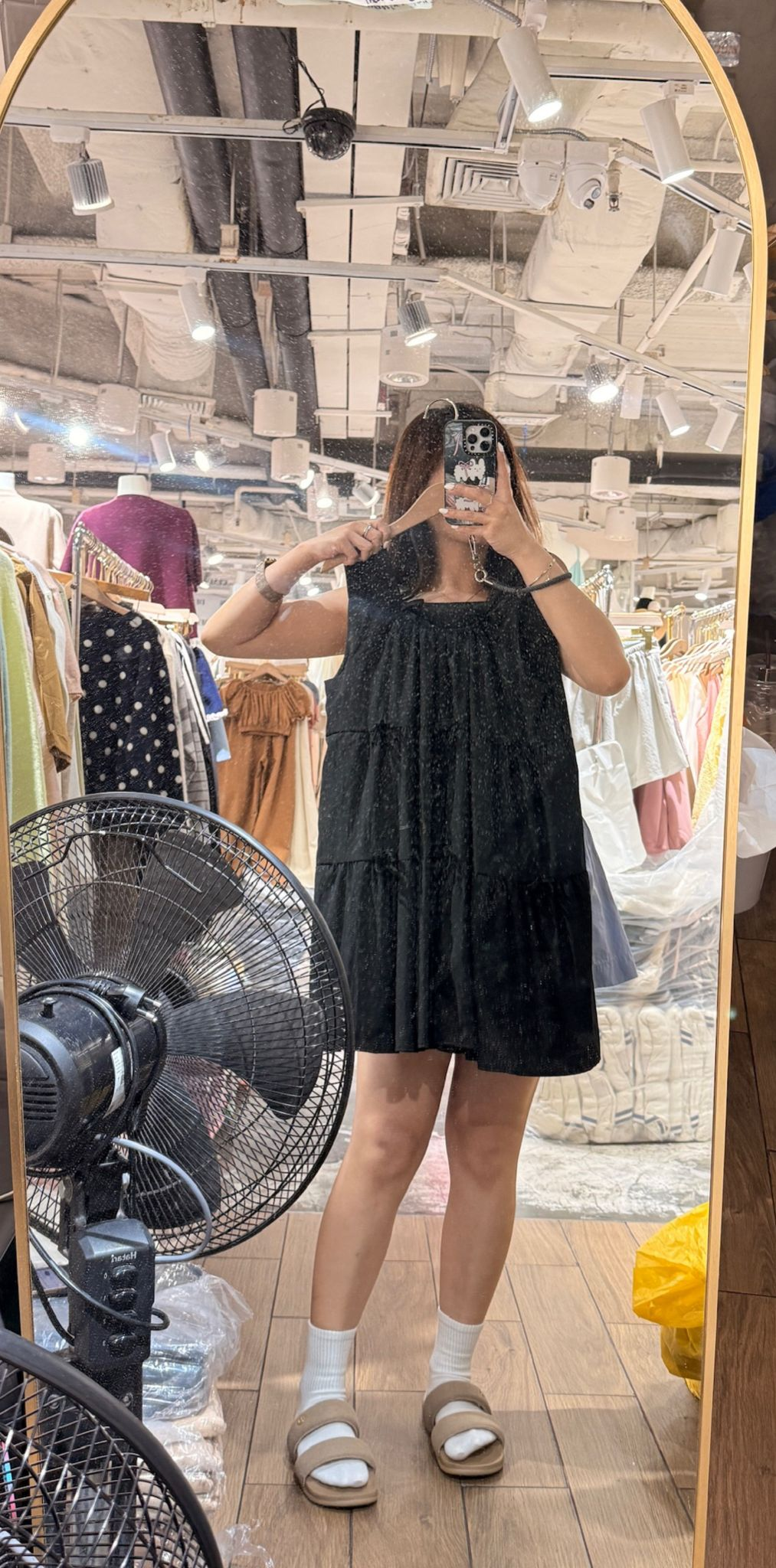 蝴蝶結背心連身裙(黑色)