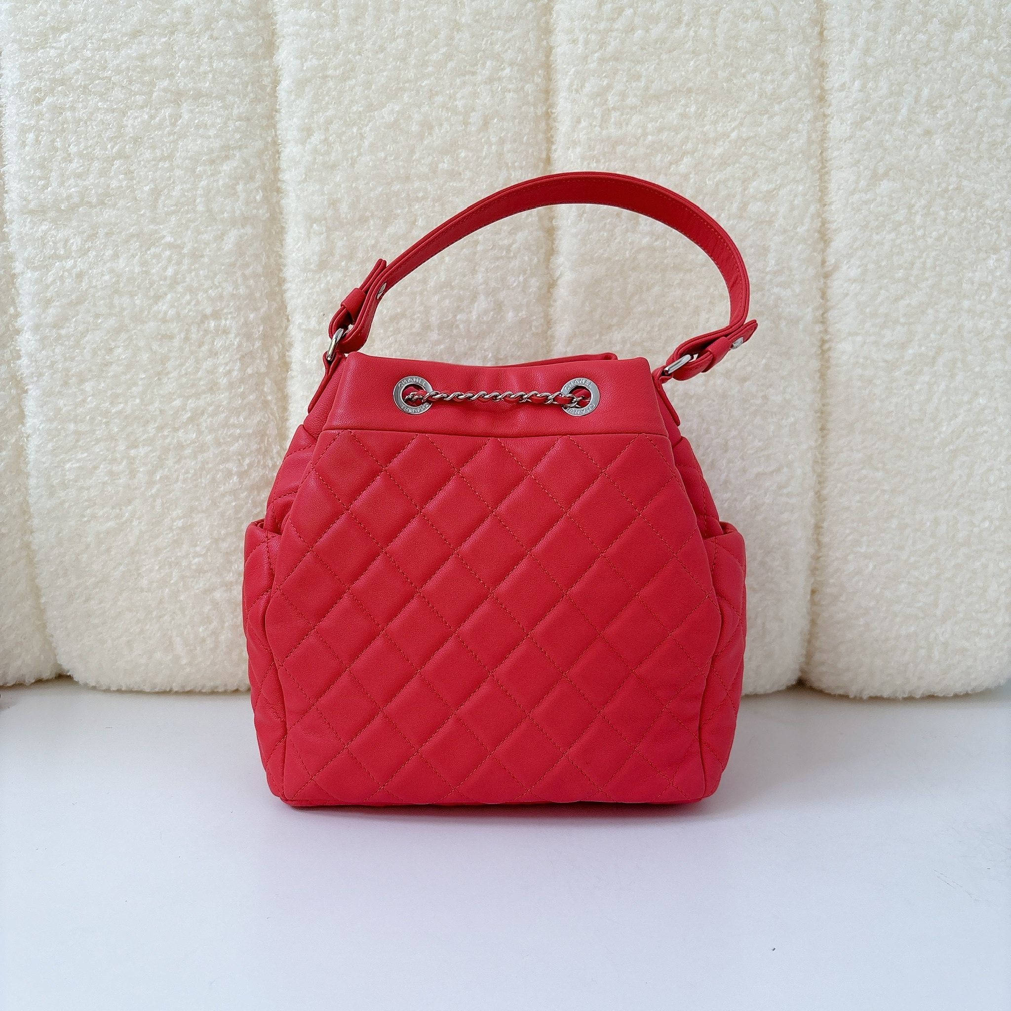 Chanel Bucket Bag - Red / SHW