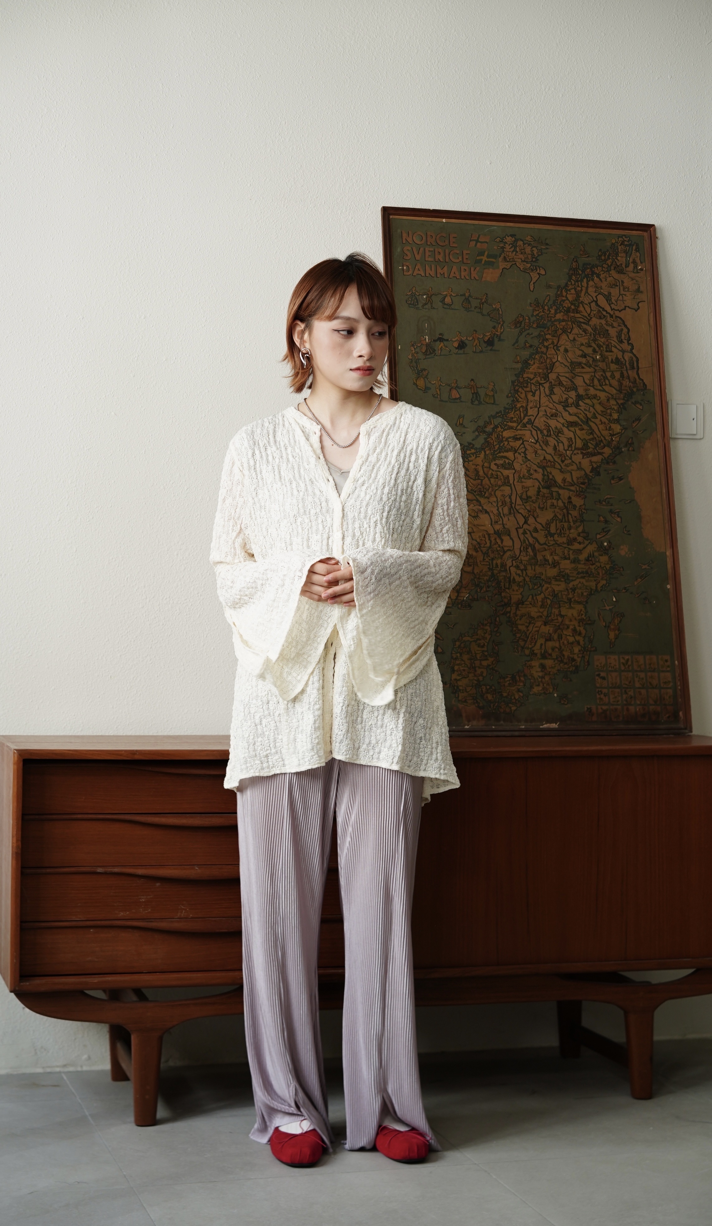 亮晶晶涼感喇叭褲 - TR43202