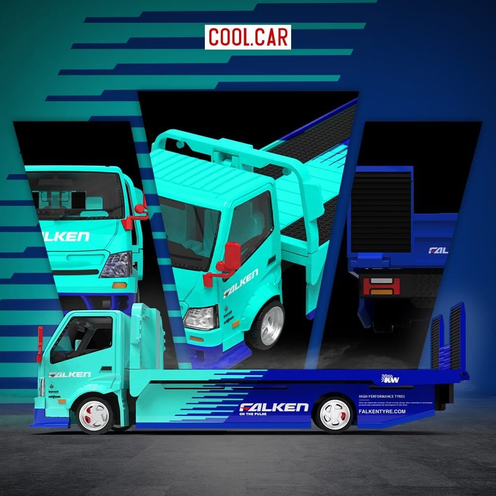 預訂:1/64 Cool Car Hino 300 Tow Truck Falken (CC647232 )