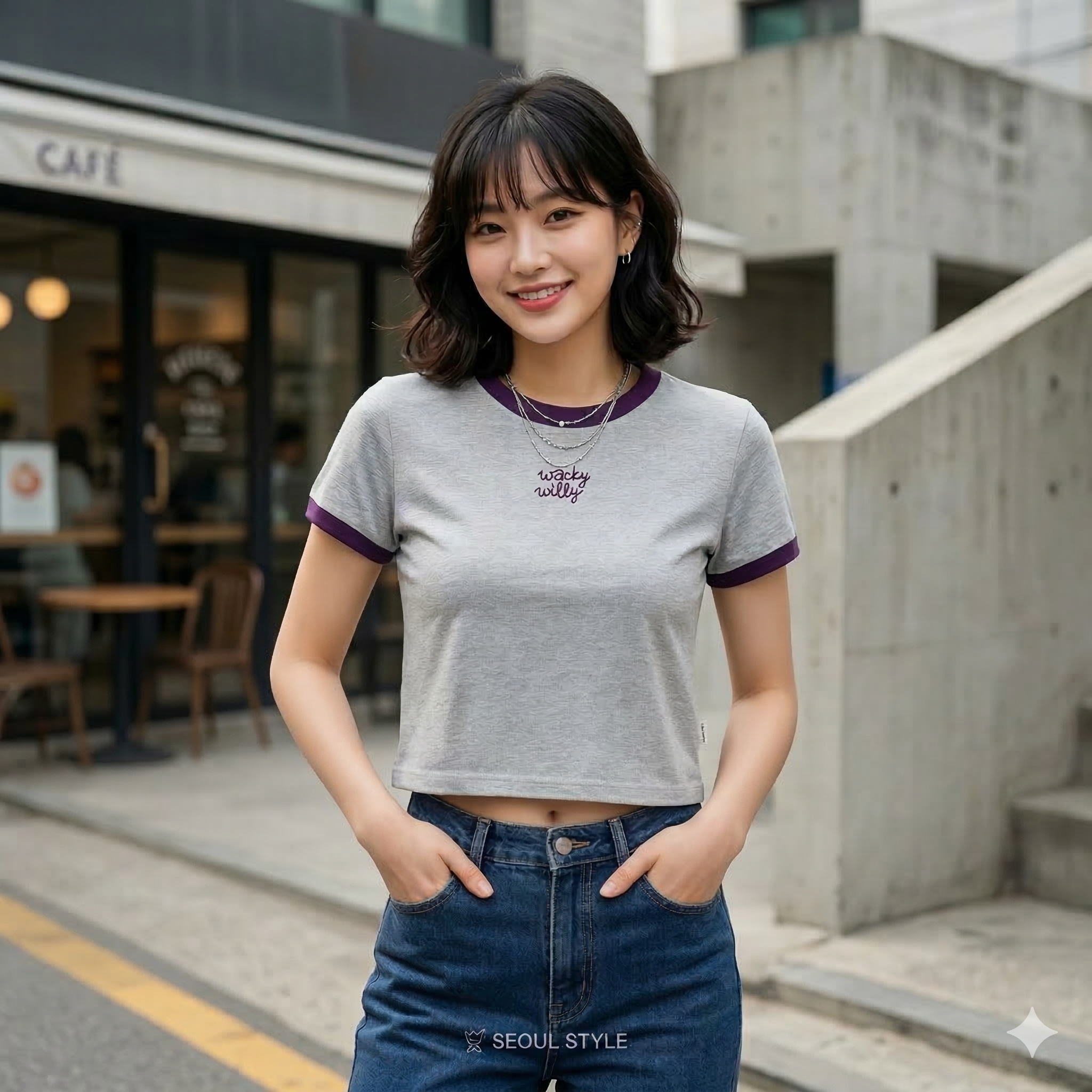 【預購】WACKY WILLY FF031403 女裝短袖短款上衣