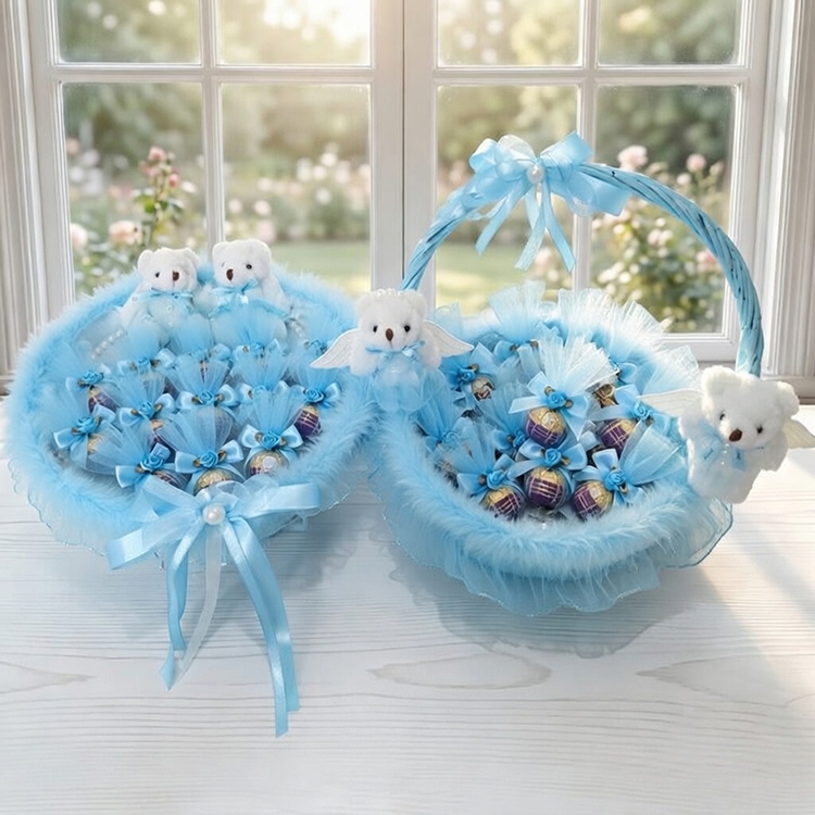 【織愛盛放】仙氣爆棚!藍色單顆費列羅金莎喜糖,Blooming Romance Ferrero Rocher Wedding Favors,婚禮小物,桌上禮,謝客禮,二進禮,喜糖