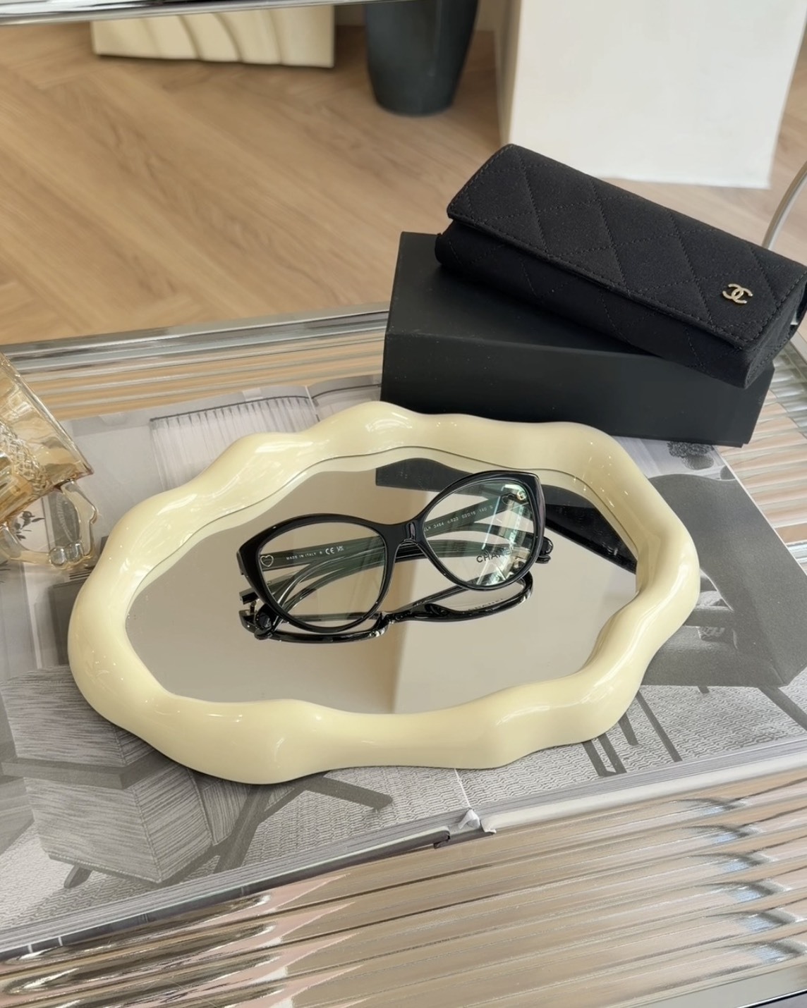 CHANEL｜CH3464愛心小貓眼平光眼鏡