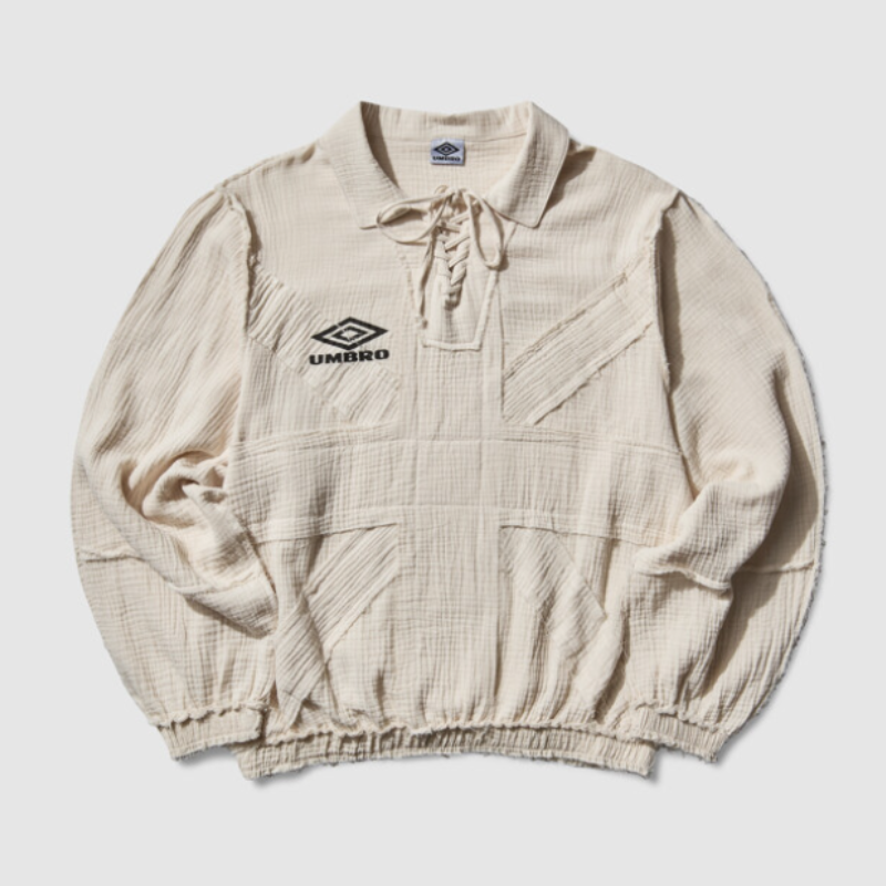 【UMBRO × SLAM JAM】Junior Drill Collar 長袖上衣｜聯名翻領長袖T