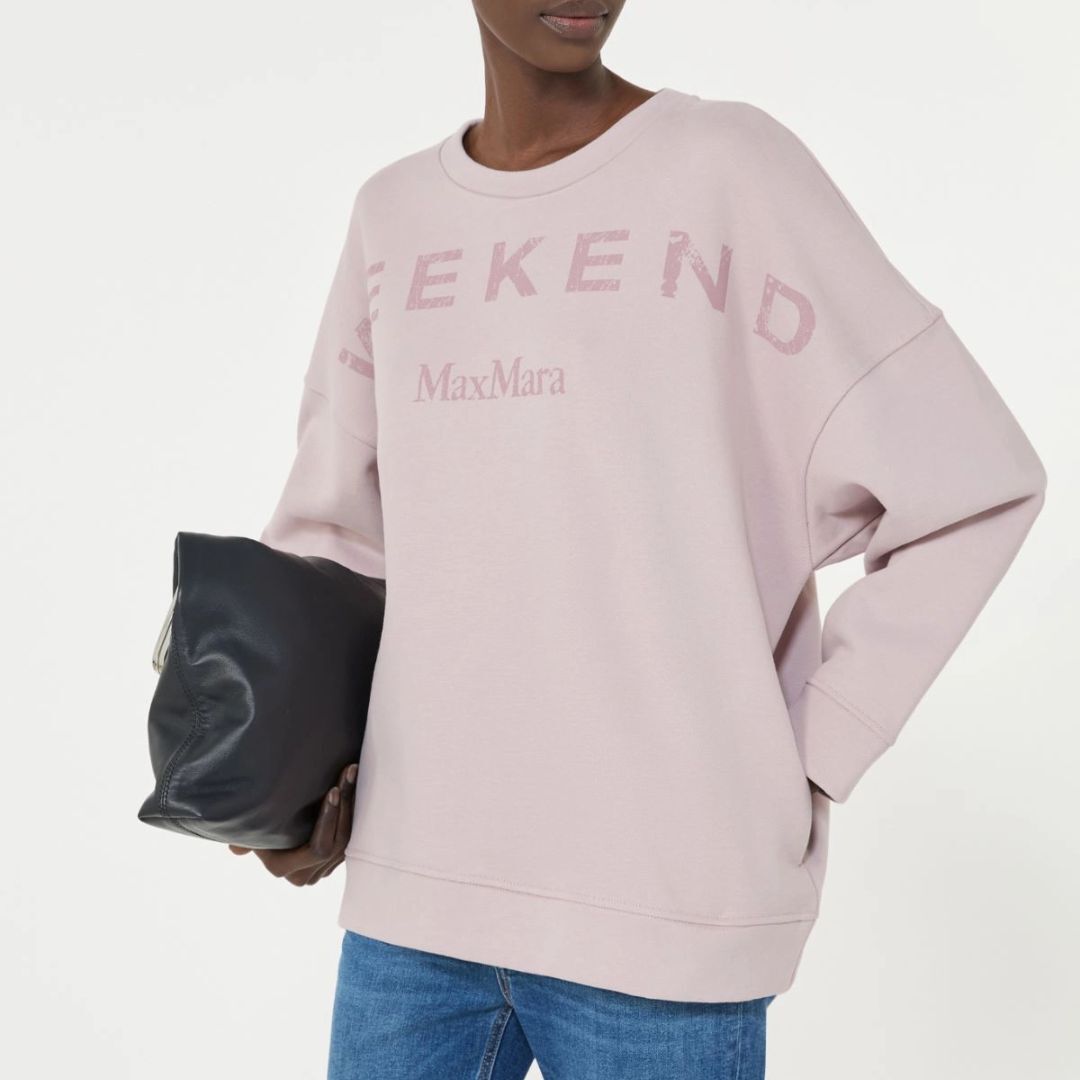 1FF0101-595 [MAX MARA WEEKEND] Cotton Crew-Neck Sweatshirt Lilac (SS26) #2615921041600 WKDGOMMOSO-004 (C-EU-E)
