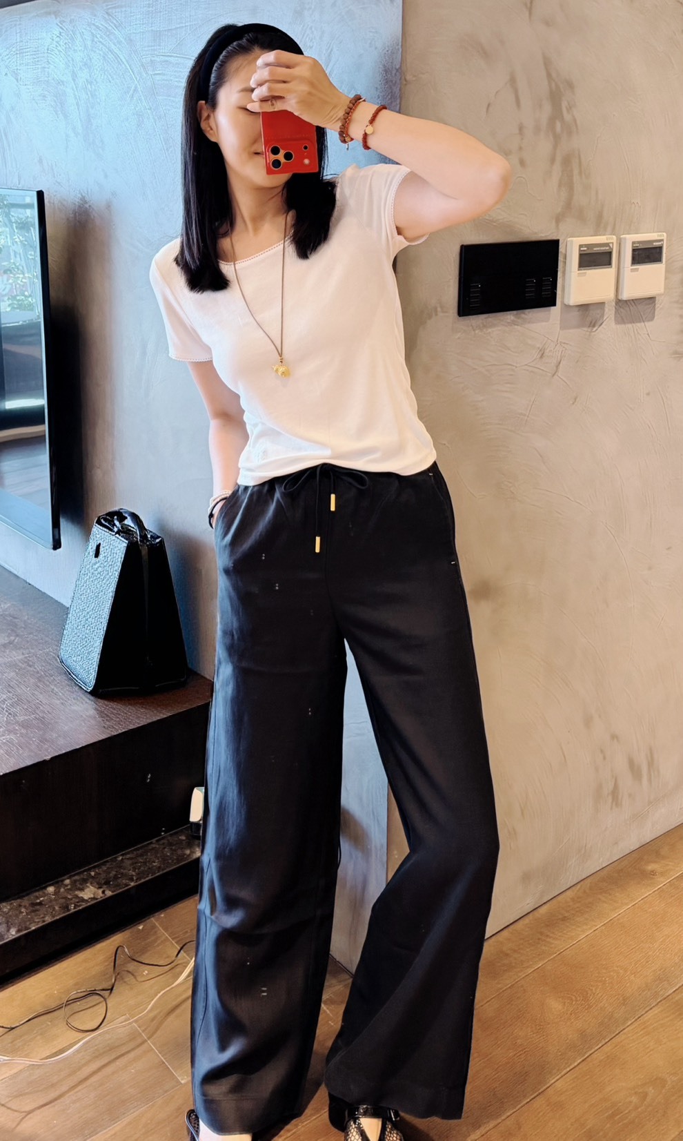 DA-ONE自訂款 25285 亞麻混紡涼爽直筒褲