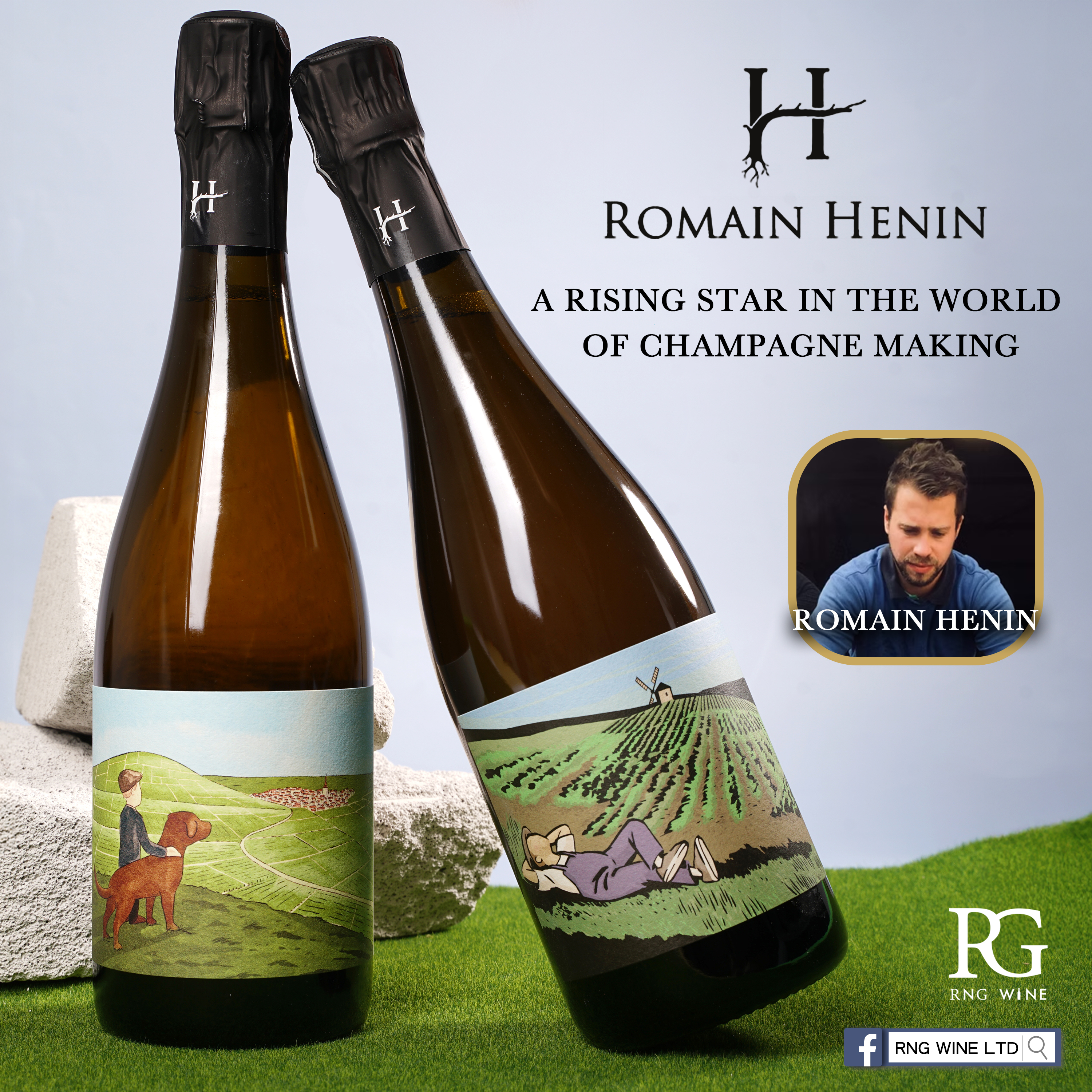 Romain Henin Champagne Set - 2 Bottle Pack