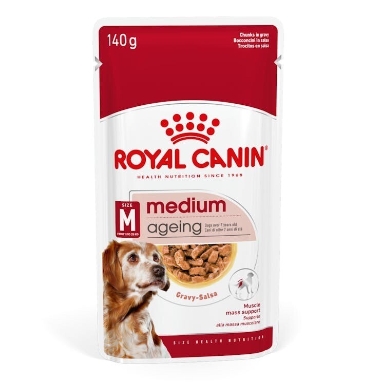 Royal Canin SHN 中型老犬10+ 營養主食濕糧 (肉汁) 【140gx10包】