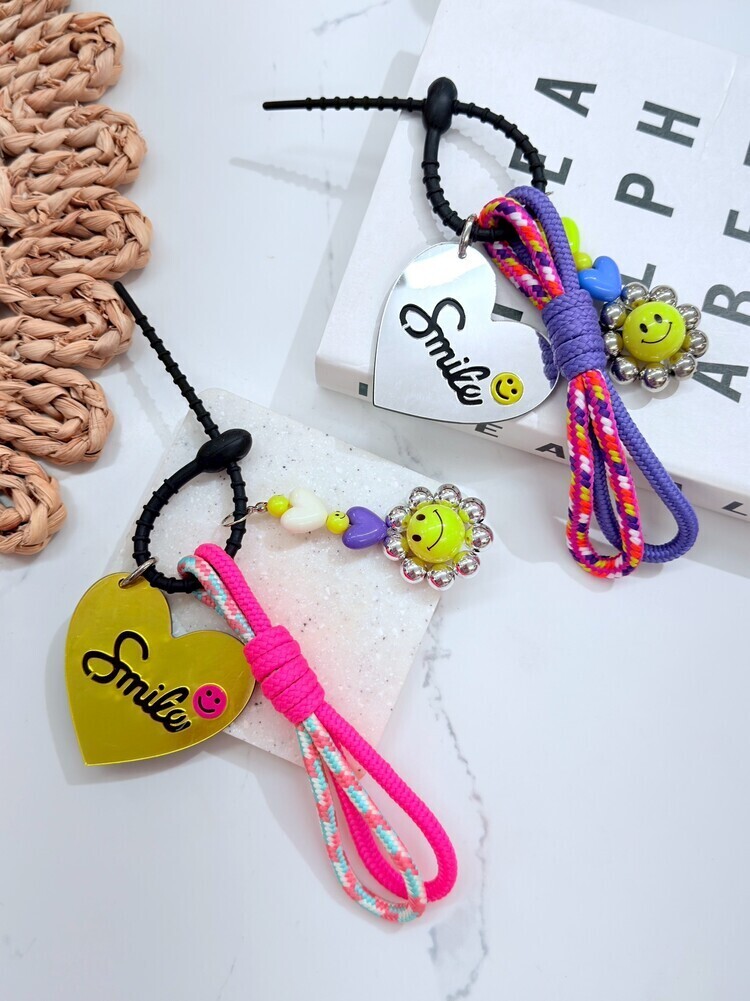 smile愛心吊牌太陽花吊飾