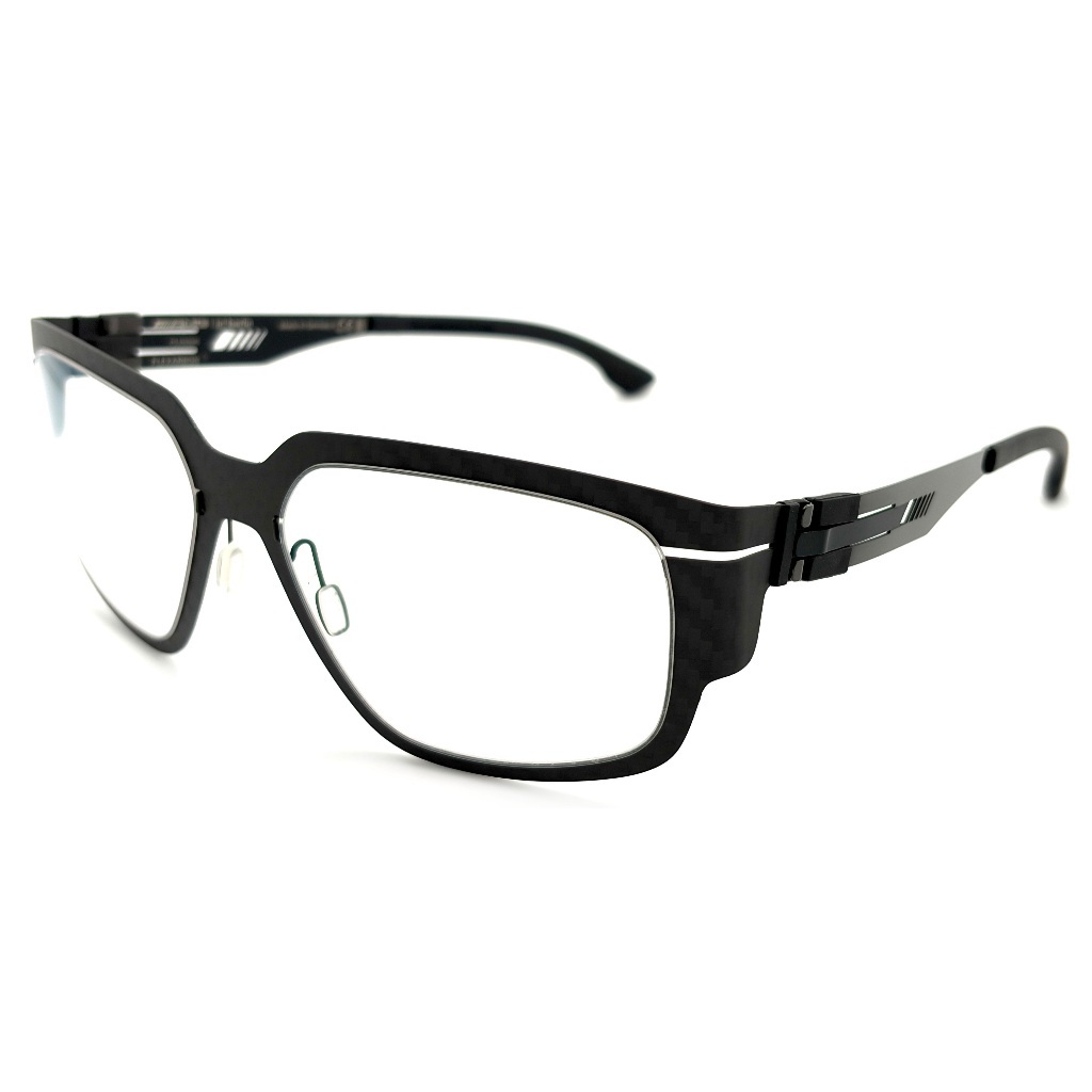 【ic! berlin】AMG 18 Twill-Matt Balck-Gun Metal-56mm光學眼鏡(IA5007 02B)